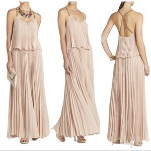 BCBG Accordian Pleat Maxi Dress